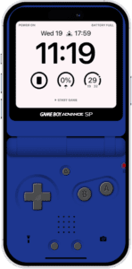 BLUE GAMEBOY WALLPAPER IPHONE