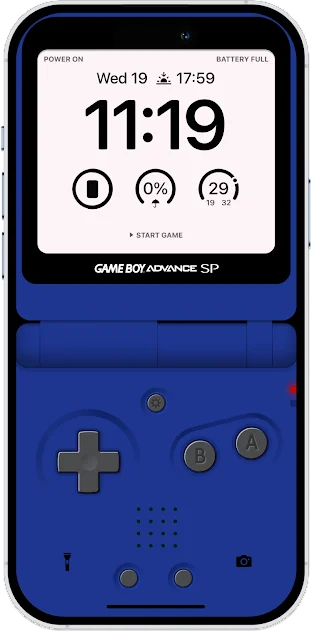 BLUE GAMEBOY WALLPAPER IPHONE