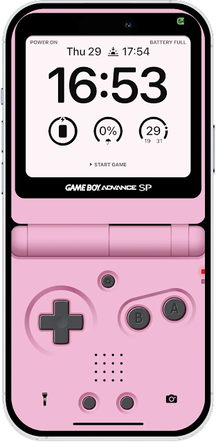 Game Boy Pink Color Lock Screen Wallpaper for iPhone