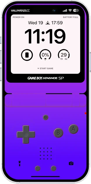Fondo de Pantalla para iPhone Game Boy Advance SP Morado