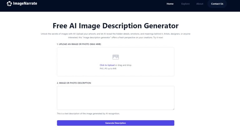 Image Description Generator, una herramienta de IA que analiza e interpreta imágenes de forma gratuita y rápida.