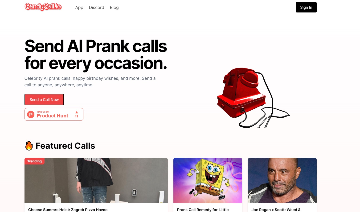 Llamadas de celebridades AI con CandyCall