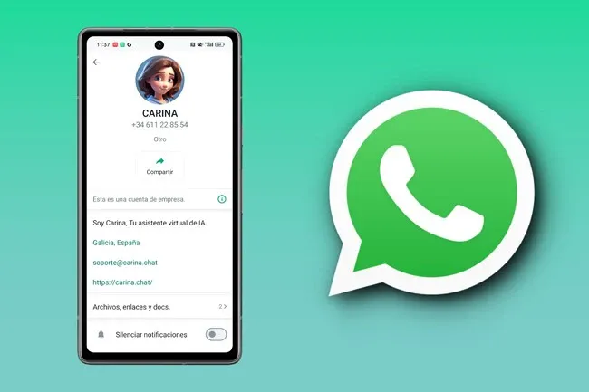 Carina IA, un asistente de inteligencia artificial español gratuito que funciona a través de WhatsApp, ofreciendo múltiples funciones como respuestas precisas, transcripción de audios y recomendaciones personalizadas.