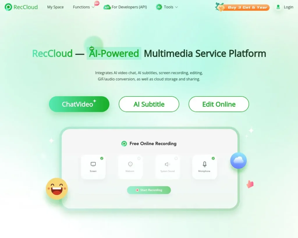 RecCloud: Plataforma de Creación de Videos Impulsada por IA