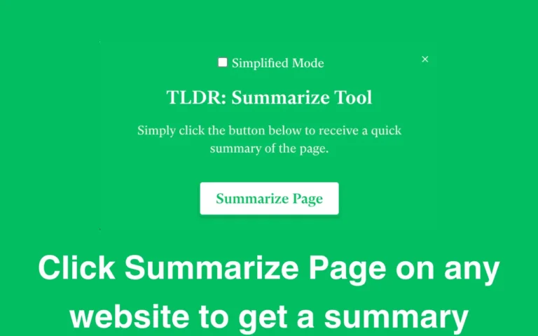 TLDR - Free Summarize Tool, una extensión de Chrome diseñada para automatizar el proceso de resumir contenido en línea.