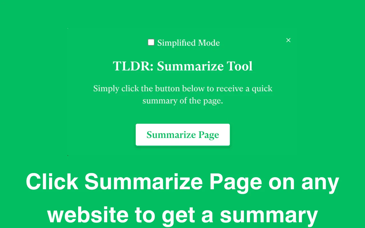 TLDR - Free Summarize Tool, una extensión de Chrome diseñada para automatizar el proceso de resumir contenido en línea.