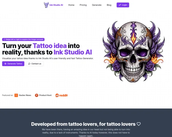 Diseña tu tatuaje con Ink Studio AI