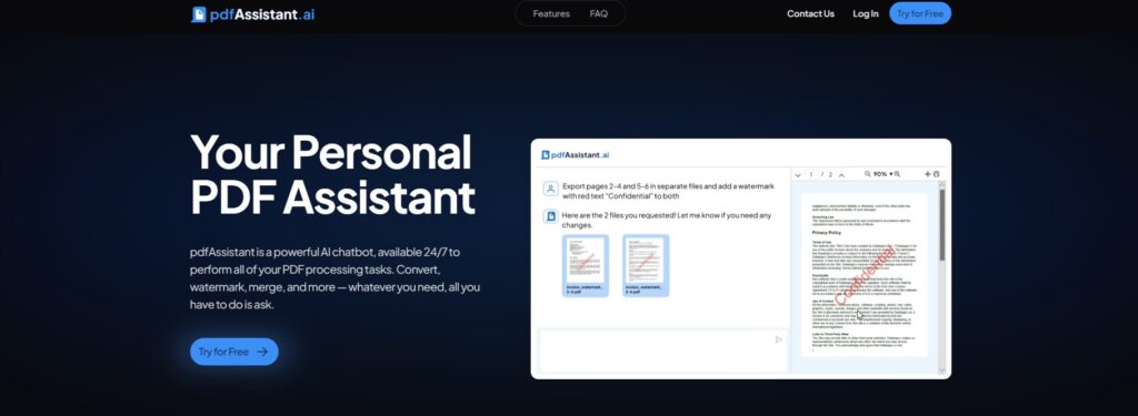pdfAssistant.ai: Tu Asistente Personal para Tareas PDF