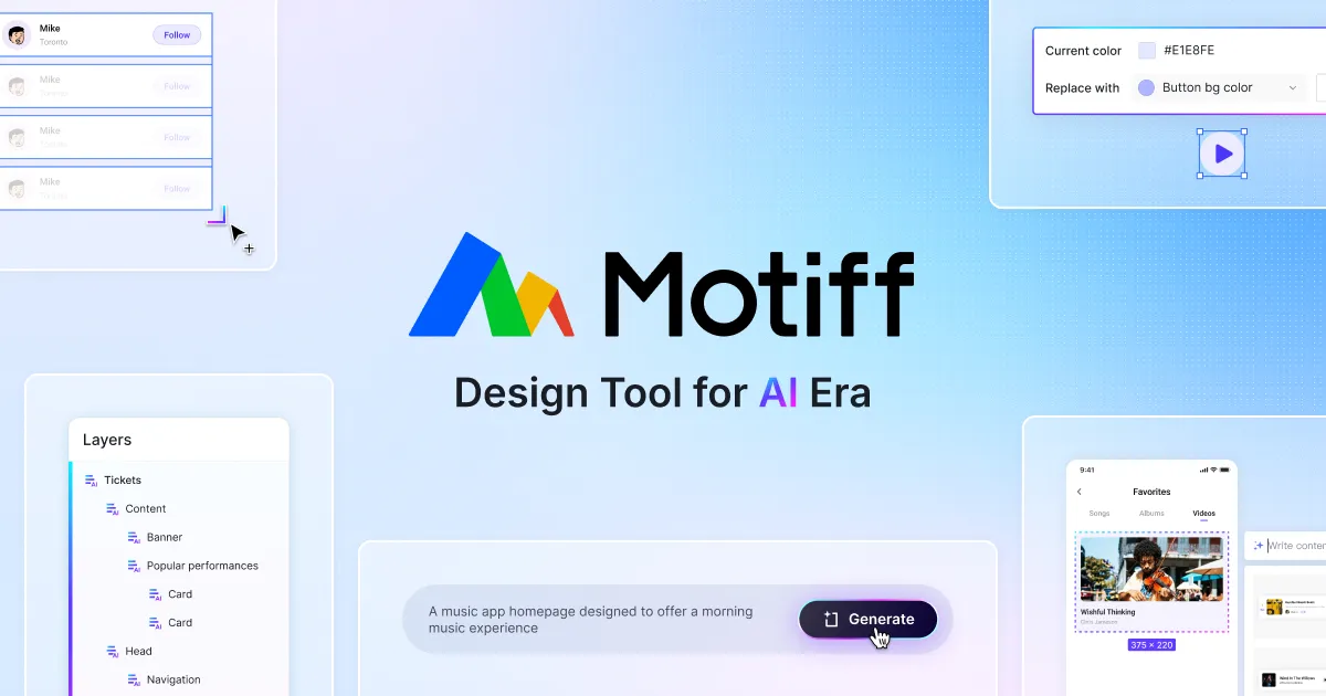 Motiff: Diseño potenciado por IA para creativos y profesionales