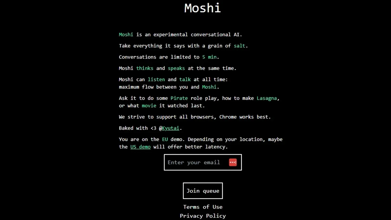 moshi ai chat