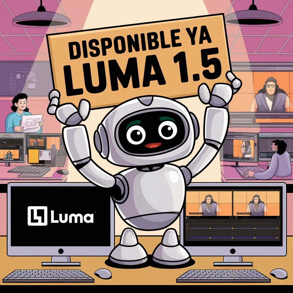 Luma Dream Machine 1.5 mejorando la calidad y duración de vídeos generados automáticamente con inteligencia artificial.