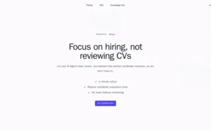 Captura de pantalla de JobXRecruiter mostrando la interfaz de usuario con análisis detallados de CVs, puntuaciones de coincidencia y opciones de gestión de proyectos de contratación.
