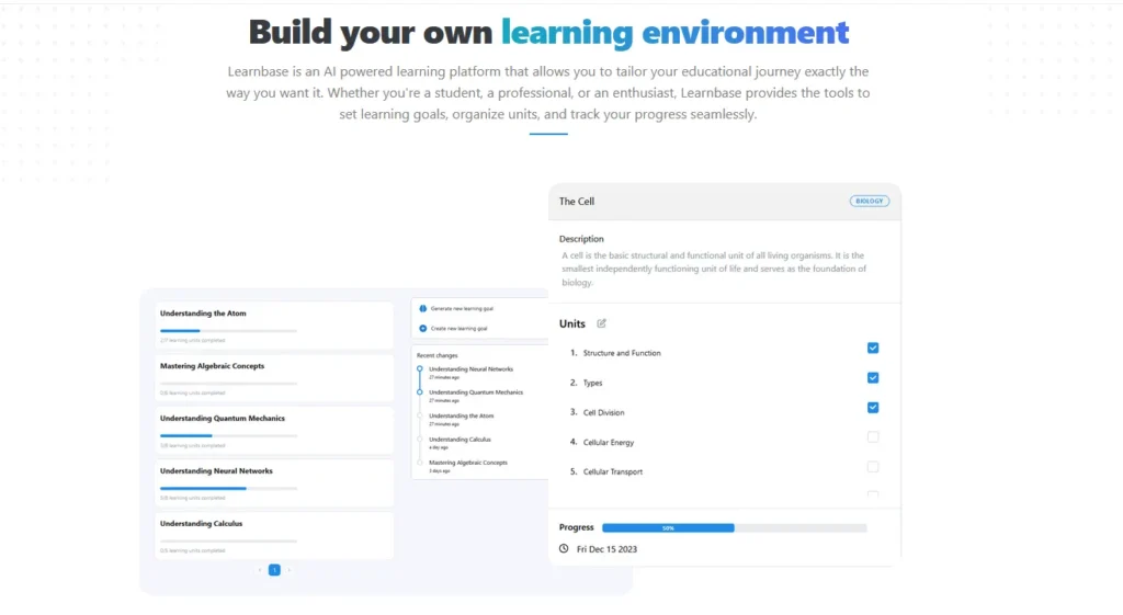 Learnbase editor basado en bloques y asistente de IA para una gestión educativa eficiente