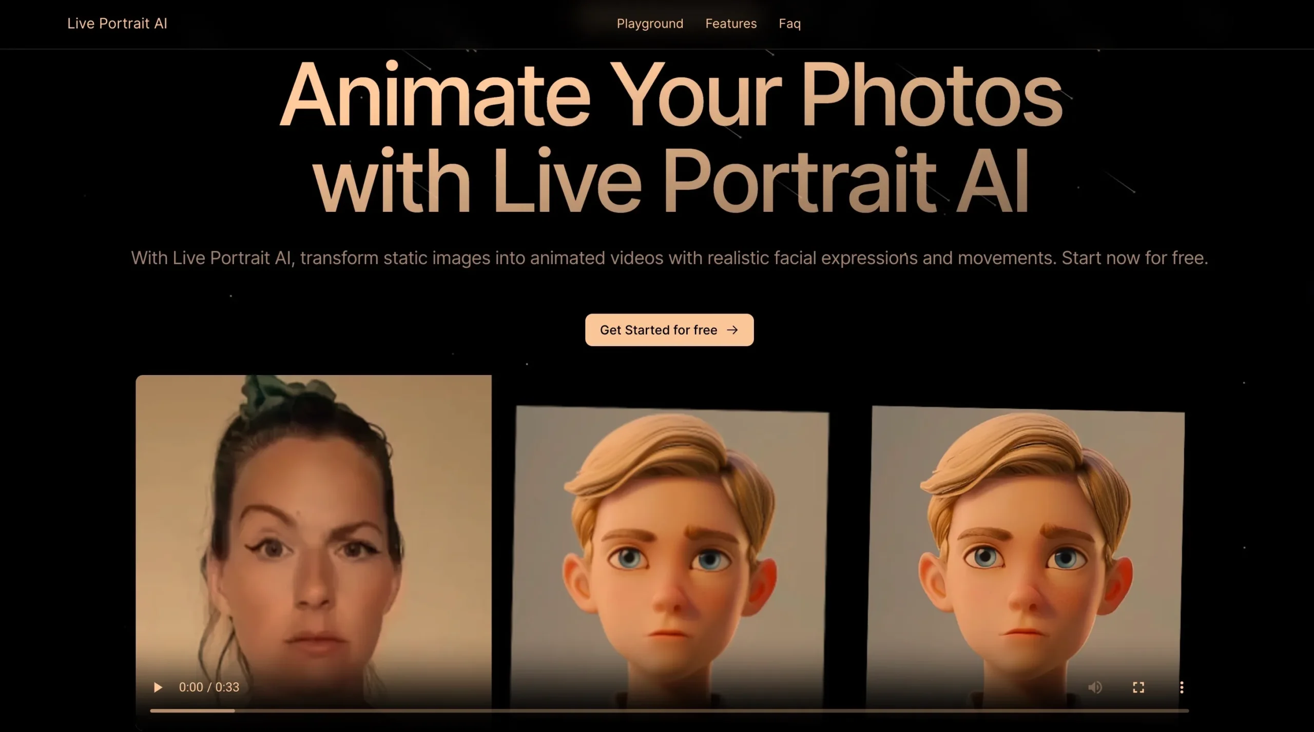 Transforma fotos estáticas en videos animados realistas con Live Portrait AI, utilizando inteligencia artificial avanzada.