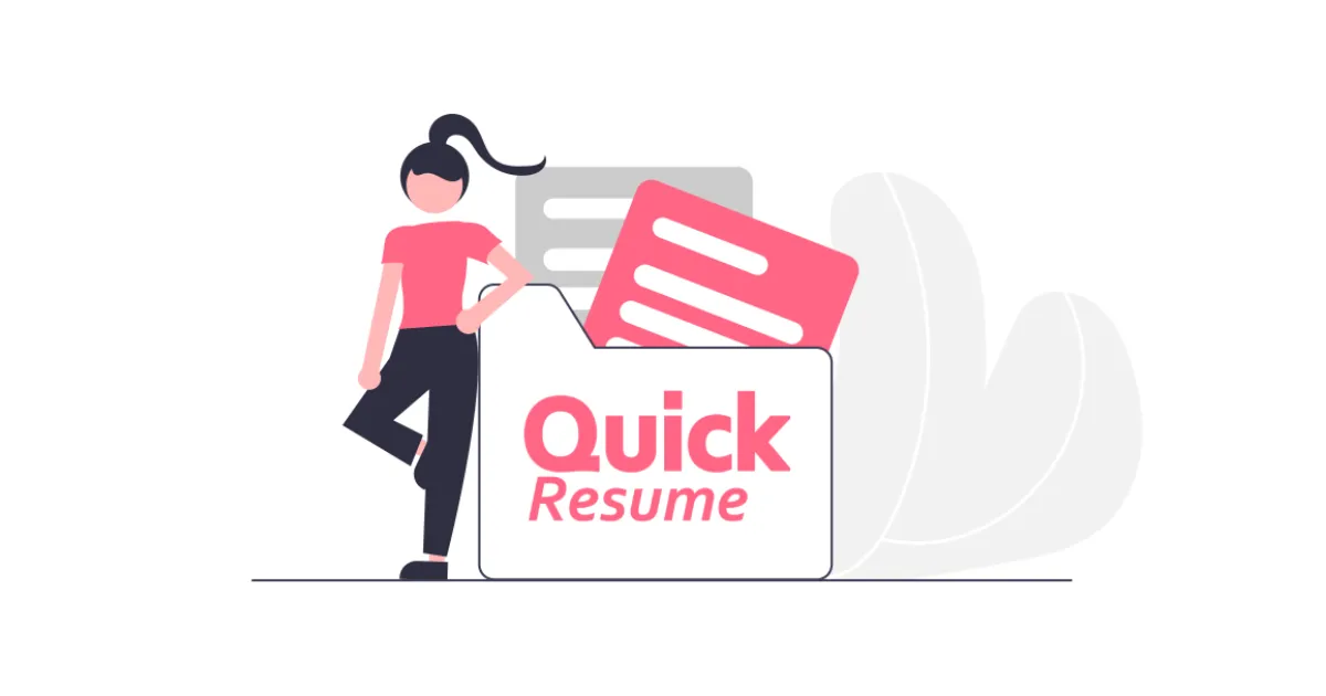 Diseña tu currículum profesional con Quick Resume utilizando inteligencia artificial.