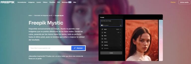 con mystic freepik genera imágenes realistas