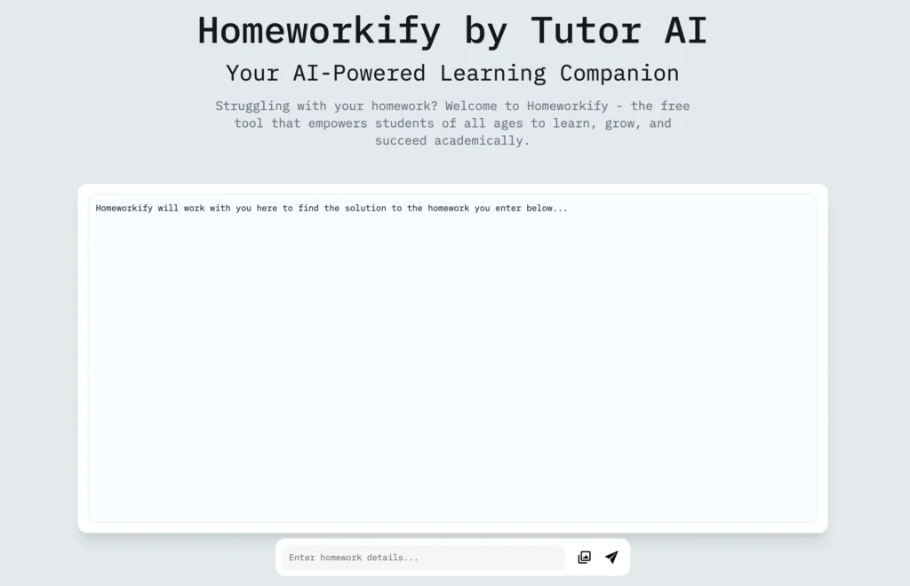 Homeworkify, la herramienta de inteligencia artificial que te ayuda a resolver tareas paso a paso de manera gratuita y sin necesidad de registrarte.