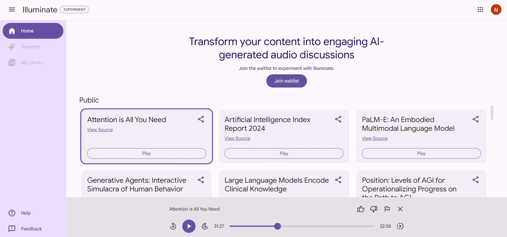 Google Illuminate transforma ensayos académicos en podcasts generados por IA, facilitando la comprensión de textos complejos.