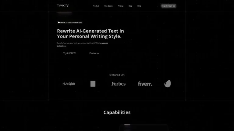 Twixify: herramienta de IA para humanizar texto y mejorar el SEO mientras evade la detección de IA.