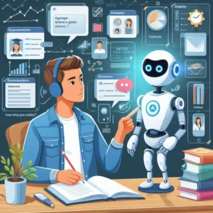 Estudiante interactuando con Unstuck AI para obtener respuestas rápidas y organizando sus materiales de clase fácilmente