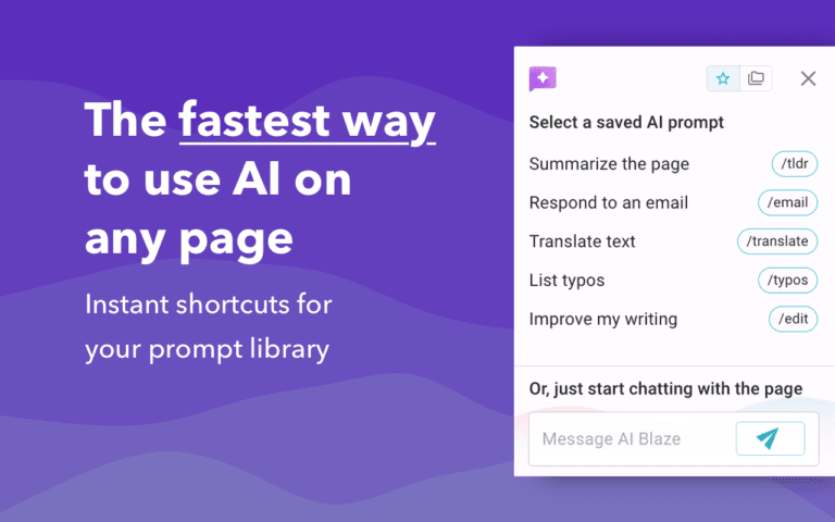 AI Blaze: Extensión gratuita de Chrome que optimiza la productividad con inteligencia artificial.