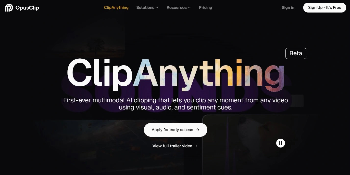 ClipAnything: herramienta impulsada por IA para crear clips virales en segundos.