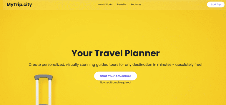 Descubre rincones ocultos y planifica tus aventuras de viaje con MyTrip.city, la herramienta AI que te ayuda a crear itinerarios personalizados y visualmente impactantes en cuestión de minutos