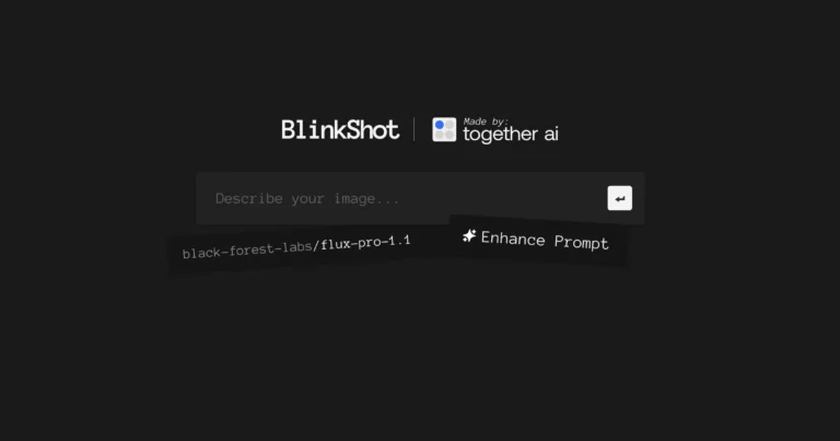 Generación de imágenes en tiempo real con BlinkShot, herramienta de IA gratuita y de código abierto.