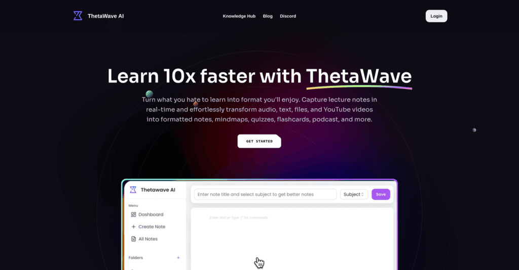 Thetawave AI: Plataforma de IA generativa para convertir videos y audios en apuntes organizados
