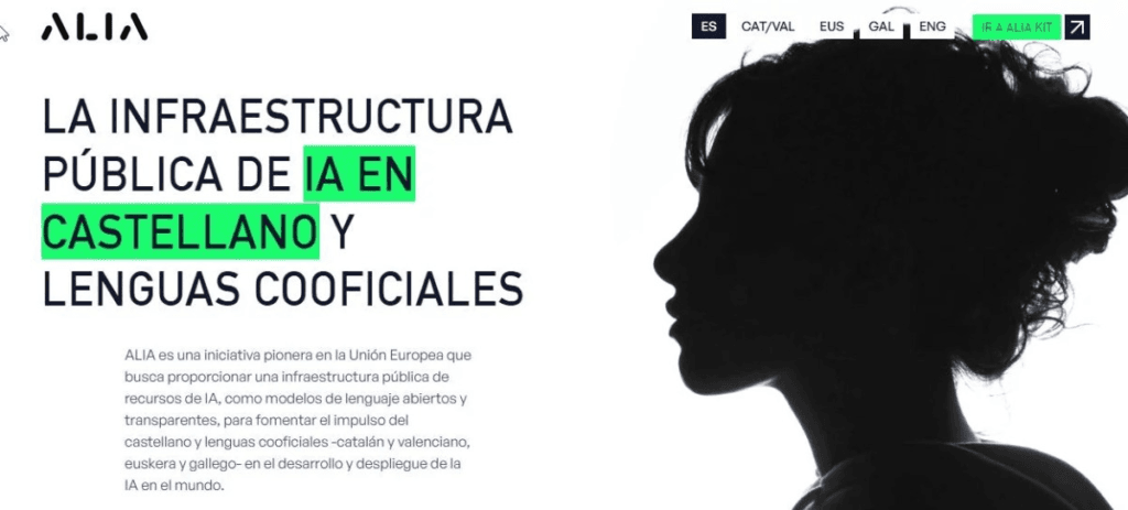 Imagen de Alia, la inteligencia artificial en español lanzada por el Gobierno de España para revolucionar diversos sectores.