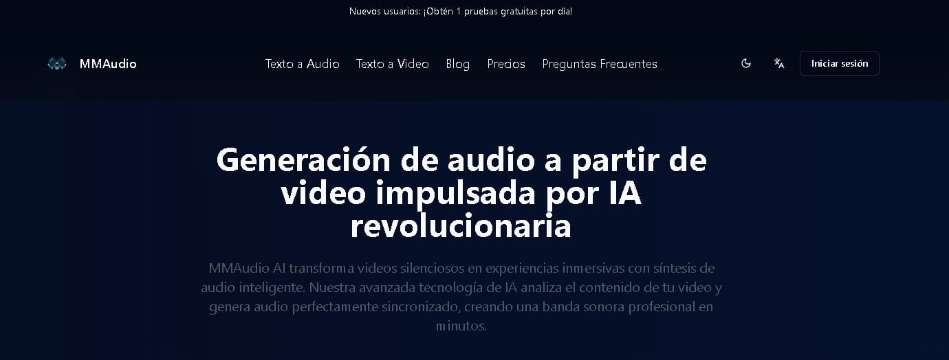 MMAudio AI: Generación de sonido con inteligencia artificial para videos, creando paisajes sonoros realistas y envolventes en segundos. 🎬🎧✨