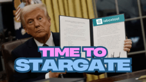 Donald Trump anunciando el proyecto Stargate, la mayor inversión en inteligencia artificial de la historia con $500 mil millones.