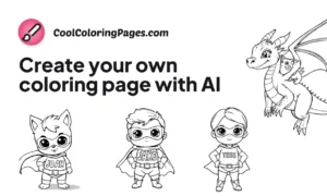 Página para colorear personalizada generada por inteligencia artificial con Cool Coloring Pages.