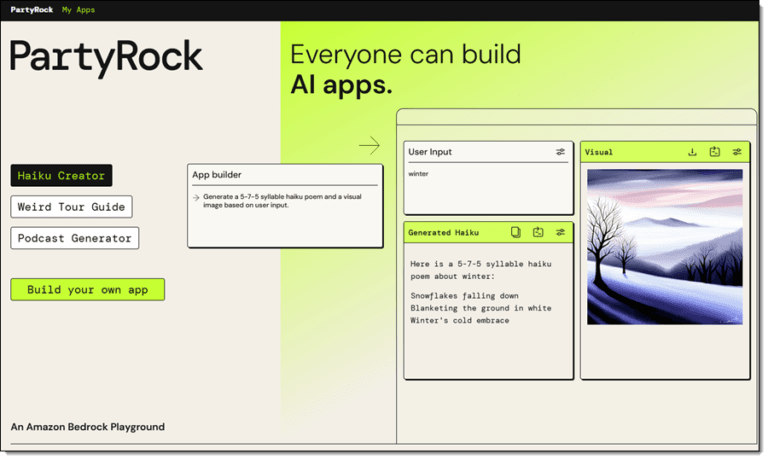 PartyRock AWS: Plataforma para crear aplicaciones de IA sin necesidad de escribir código