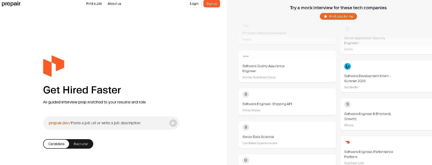 Simulación de entrevistas con IA en Prepair.dev para mejorar habilidades y destacar como candidato