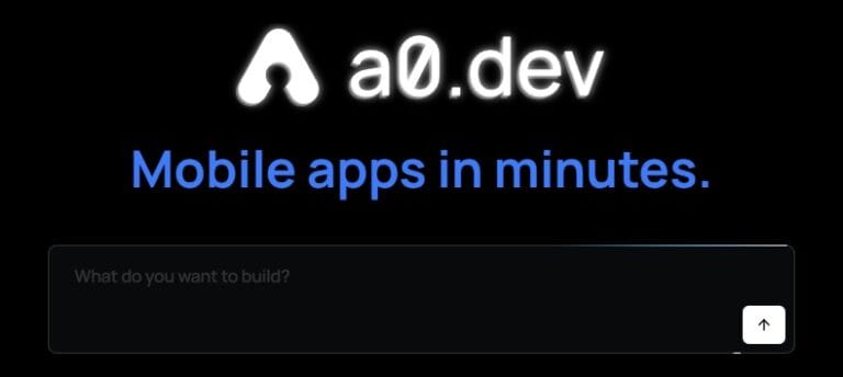 a0.dev: Plataforma de IA para crear aplicaciones móviles en minutos sin necesidad de código.
