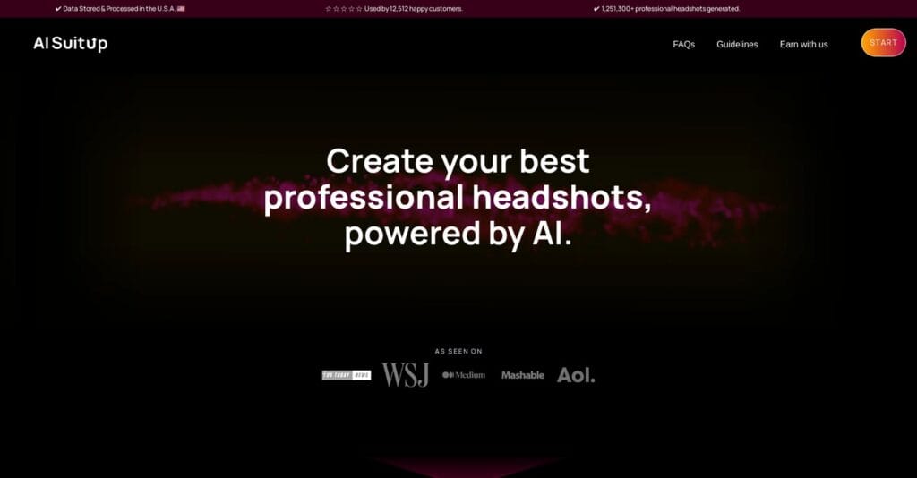 GENERA FOTOS profesionales con AI SuitUp, ideal para perfiles de LinkedIn y currículums.
