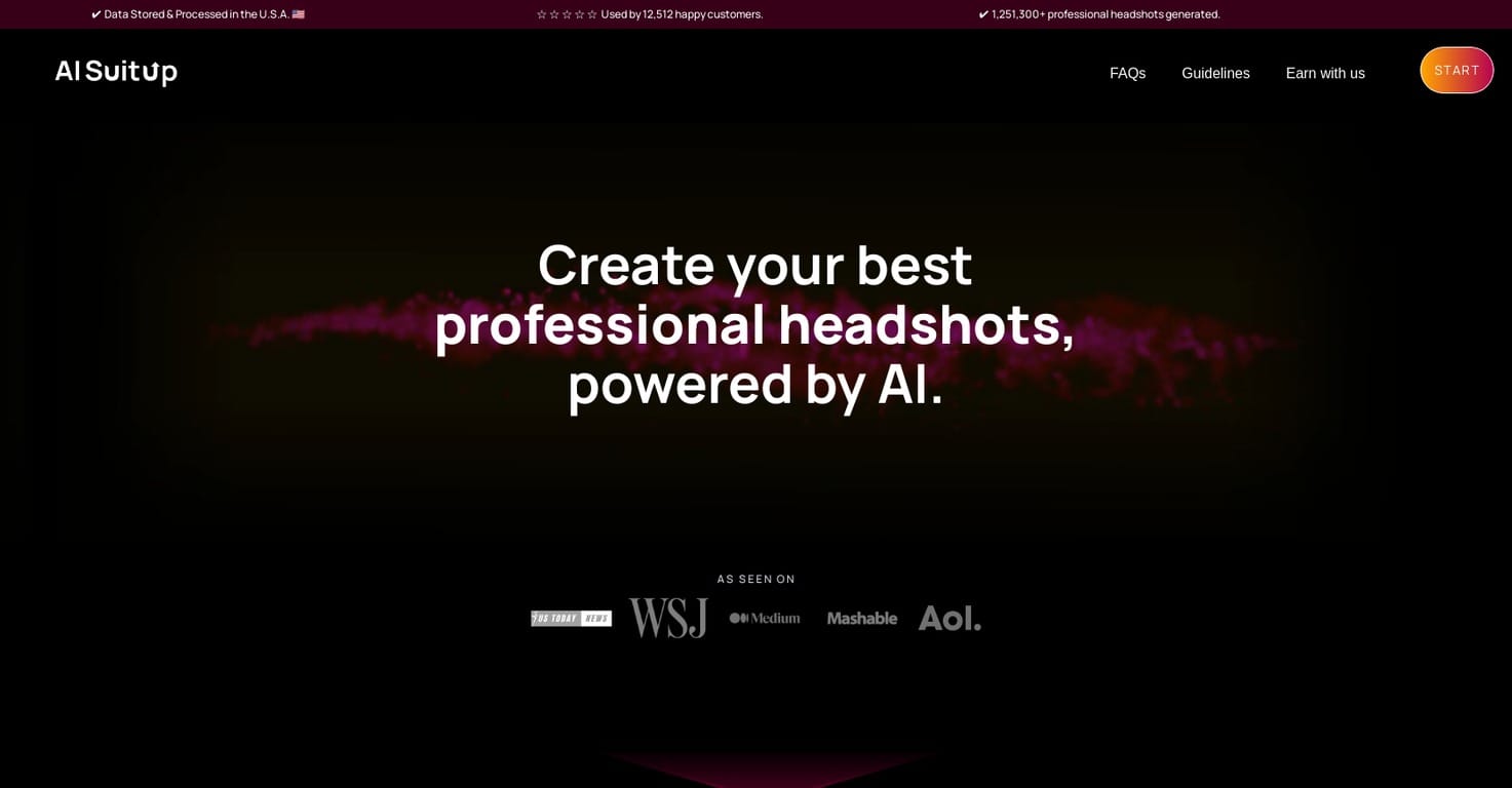 GENERA FOTOS profesionales con AI SuitUp, ideal para perfiles de LinkedIn y currículums.