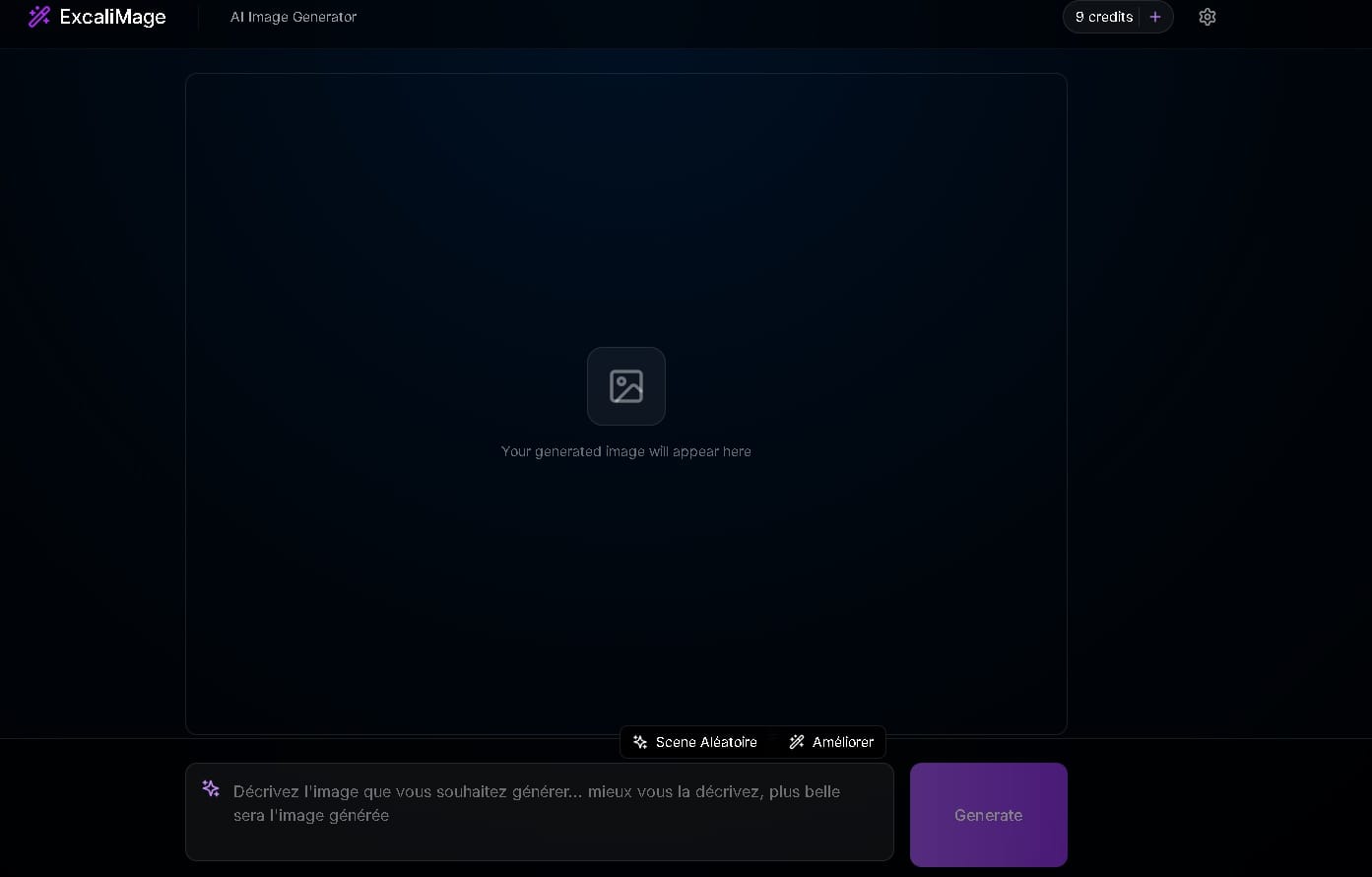 Generador de imágenes con IA Excalimage: Crea ilustraciones únicas con inteligencia artificial al instante.