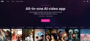 Nim.video mostrando herramientas de creación de videos con inteligencia artificial