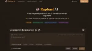 Raphael AI mostrando imágenes generadas por IA de diversos estilos artísticos