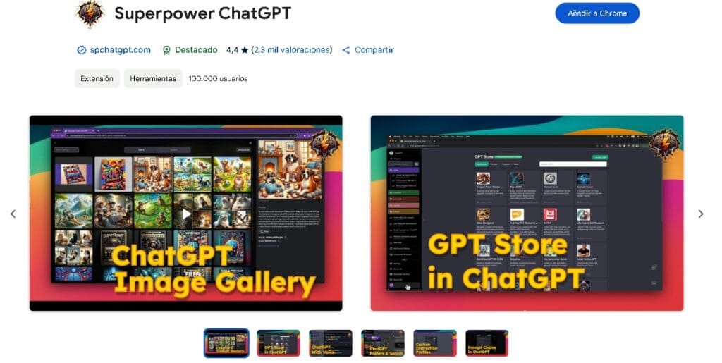Superpower ChatGPT ten la organización de chats y funciones avanzadas de búsqueda.