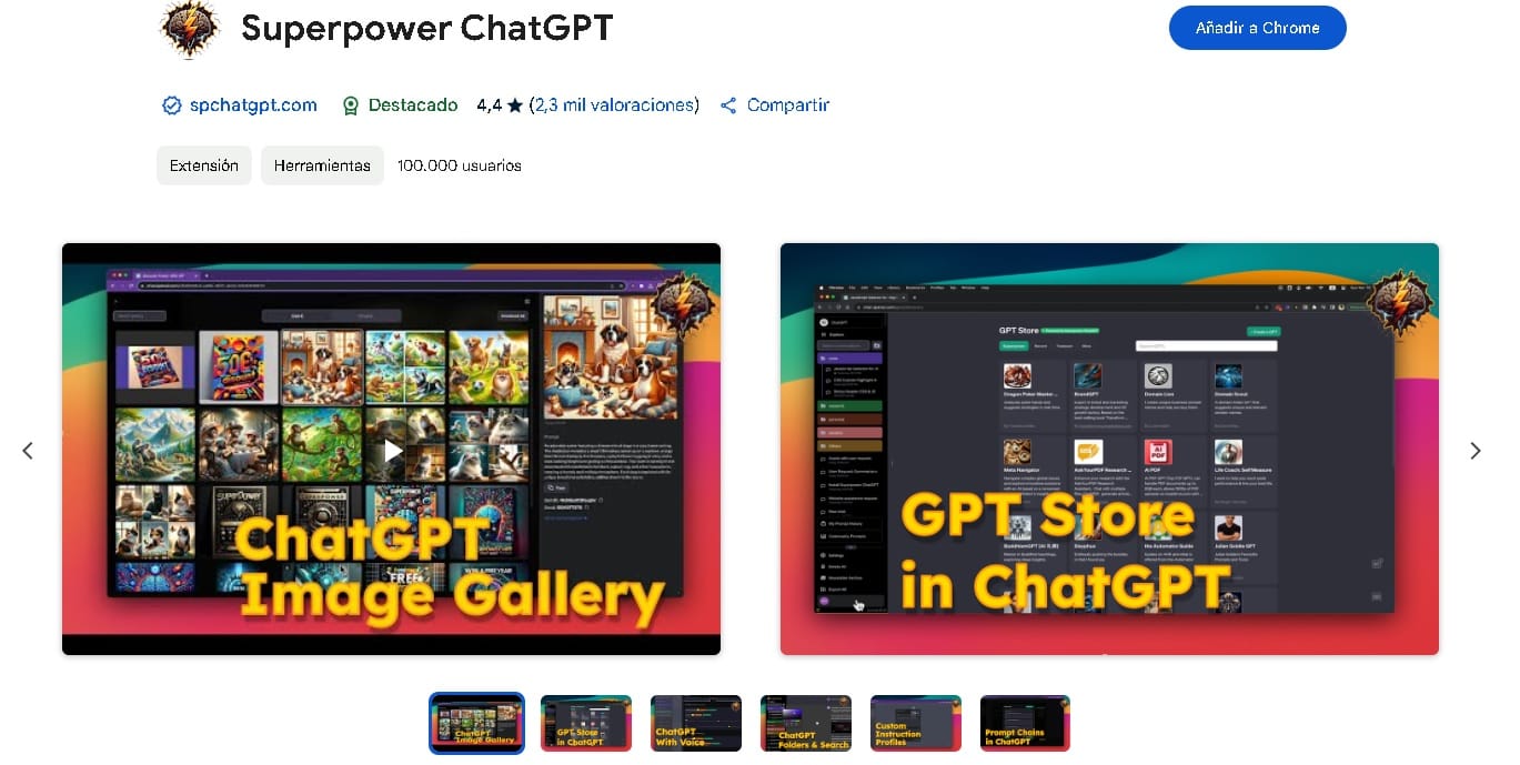 Superpower ChatGPT ten la organización de chats y funciones avanzadas de búsqueda.