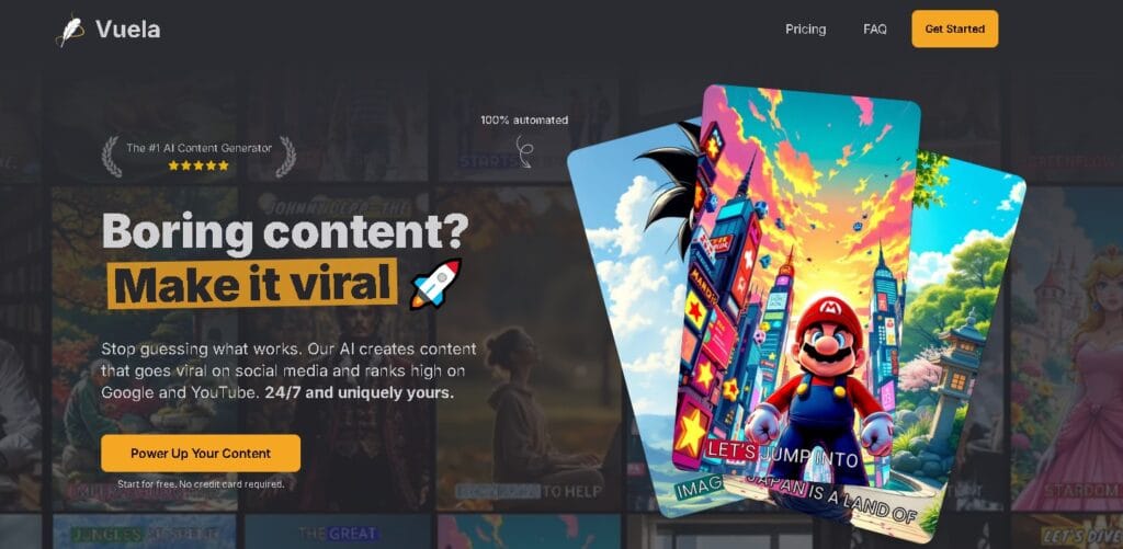 Vuela.ai: Herramienta de IA para crear contenido viral y optimizado en minutos.