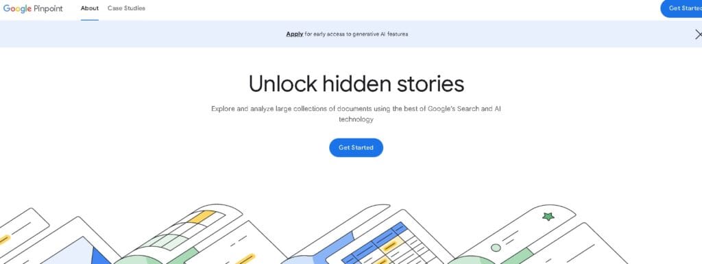 Google Pinpoint: herramienta de IA para transcribir, organizar y analizar documentos fácilmente.