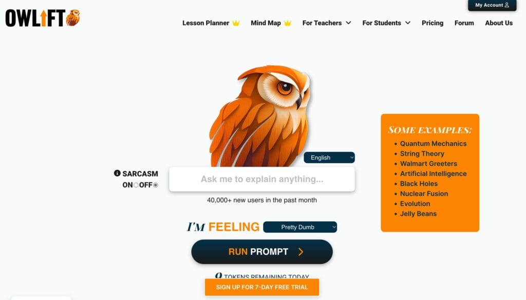 Owlift IA para crear materiales educativos de manera rápida y sencilla.
