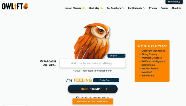 Owlift IA para crear materiales educativos de manera rápida y sencilla.