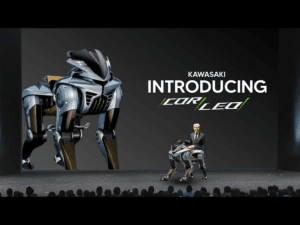 robot Corleo, el caballo robótico de Kawasaki impulsado por hidrógeno, presentado en la Expo Osaka-Kansai 2025.