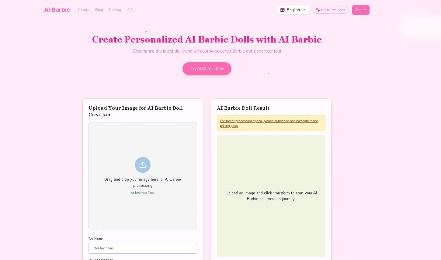 Crea una foto en muñeca Barbie con inteligencia artificial usando AI Barbie