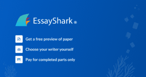 Plataforma EssayShark mostrando un escritor profesional redactando un ensayo original con inteligencia artificial